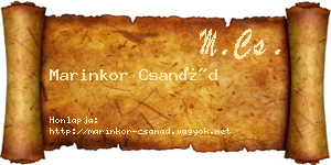 Marinkor Csanád névjegykártya